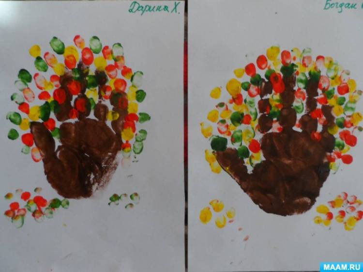 Конспект занятия по рисованию во второй младшей группе «Осеннее дерево» 