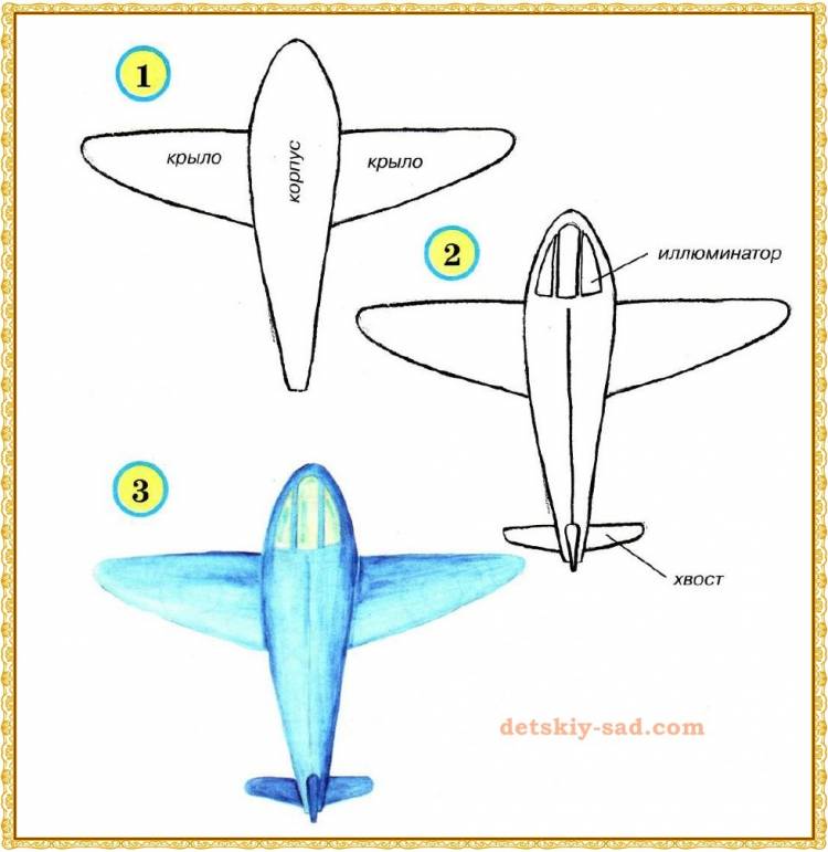 Как нарисовать самолет