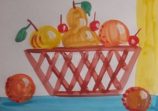 Мастер-класс для дошкольников «Натюрморты с овощами и фруктами»