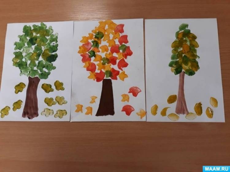 Мастер-класс по рисованию «Осенний лес» для старших дошкольников в нетрадиционной технике с использованием штампов 