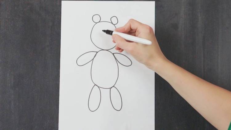 Рисуем медведя (для детей)