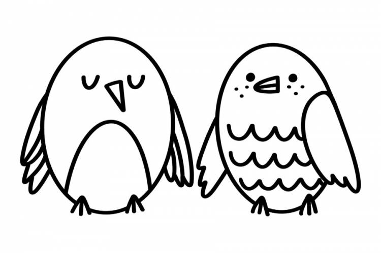 Как нарисовать птицу (птичку) поэтапно