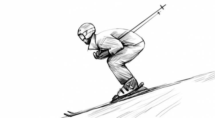 Как нарисовать лыжника?