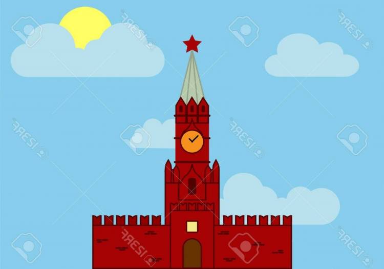 Спасская башня кремля рисунок для детей