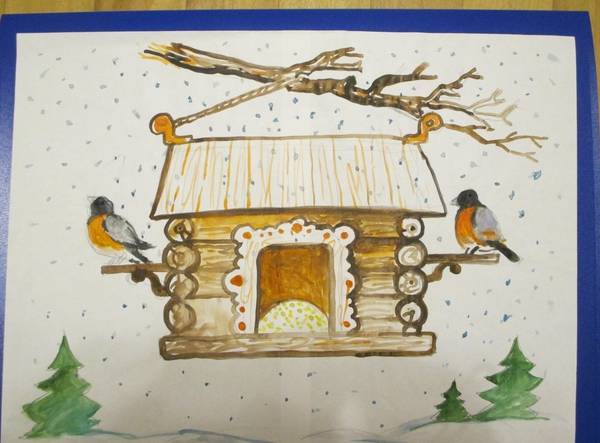 План-конспект занятия по рисованию (средняя группа) Покормите птиц зимой!