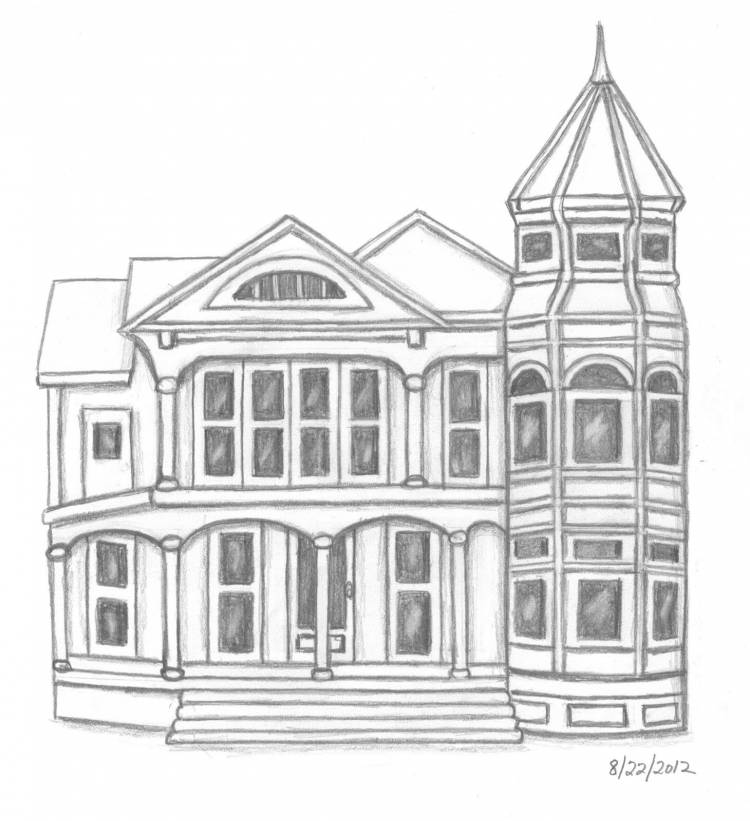 Архитектурный дом рисунок