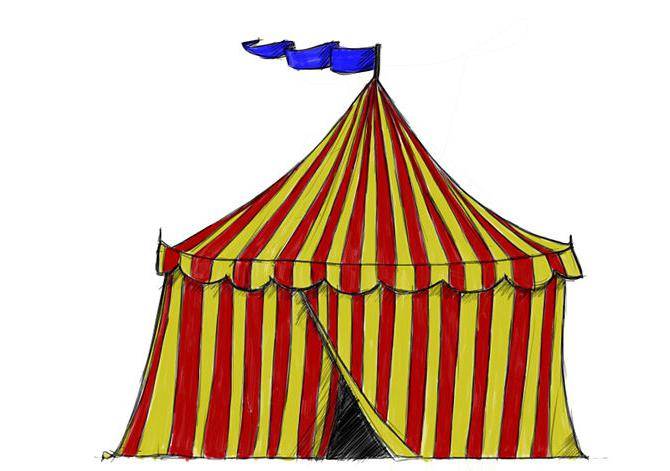 Узнаем как правильно нарисовать цирк красиво?