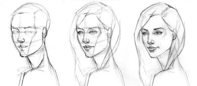 Как нарисовать девушку карандашом поэтапно для начинающих, в полный рост, лицо, профиль, со спины, с длинными волосами, короткими, аниме, в платье