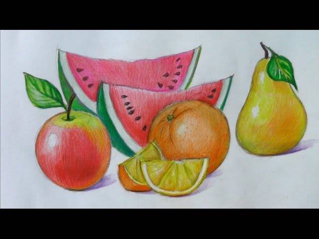 Как научится рисовать фрукты How to draw Fruit