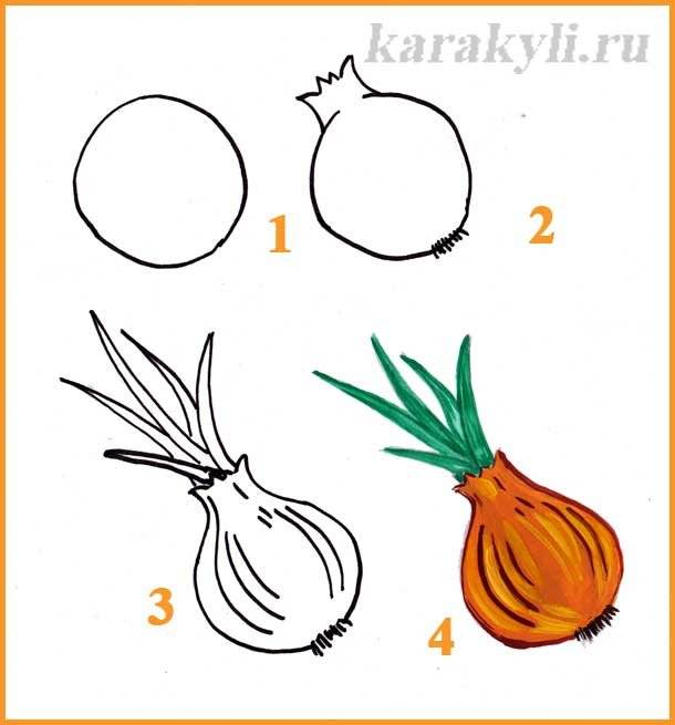 Как нарисовать овощи 
