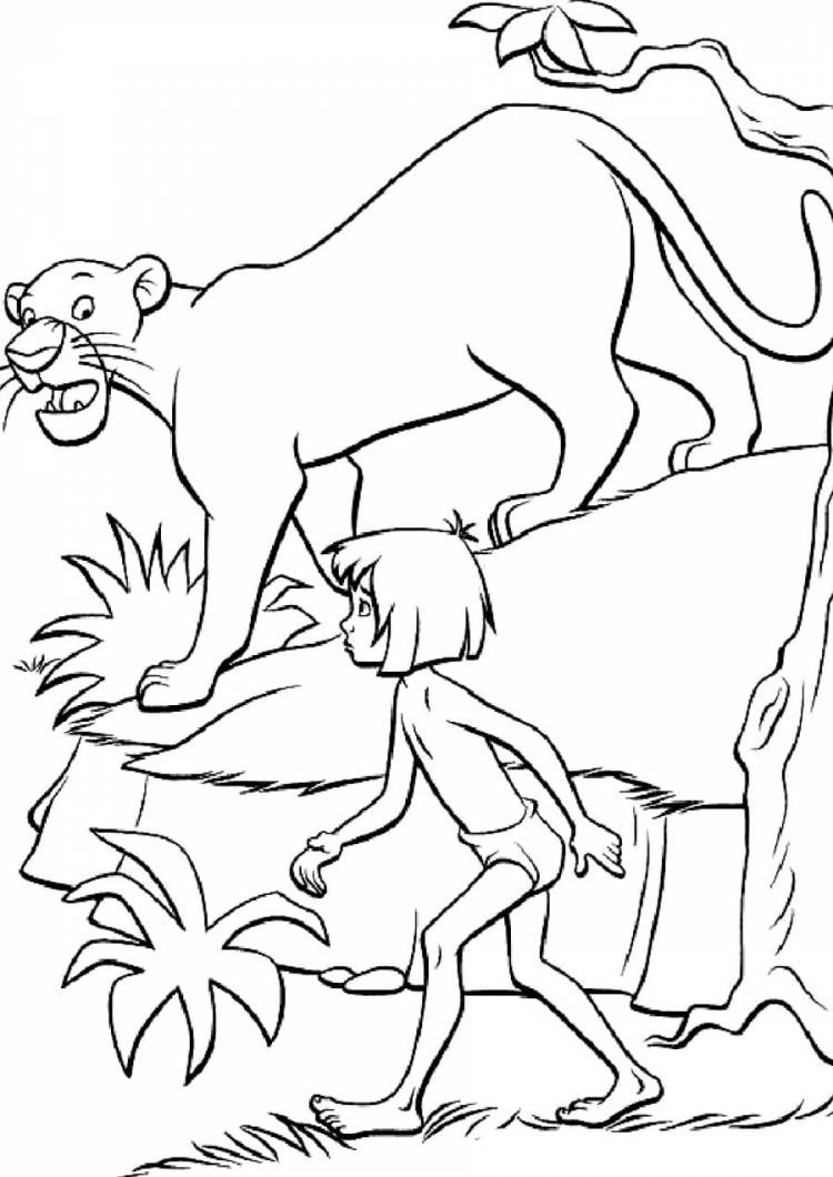 Рисунки для срисовки Маугли