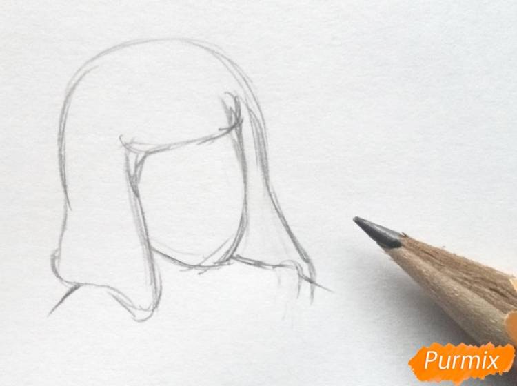Как нарисовать Герду из Снежной королевы карандашом поэтапно