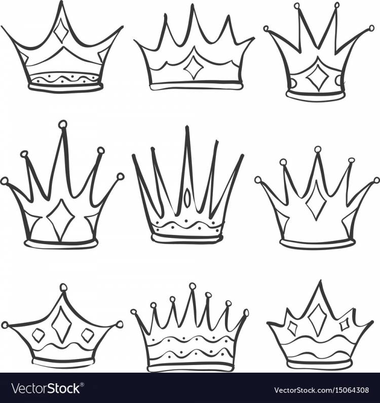 Корона снежной королевы рисунок