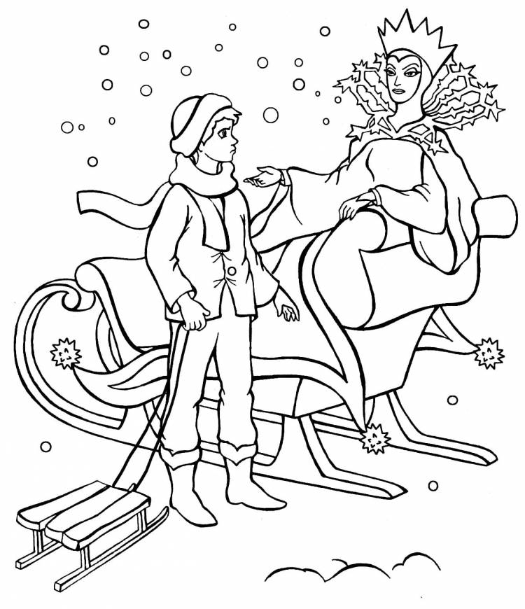 Рисунок к сказке Снежная Королева легкий