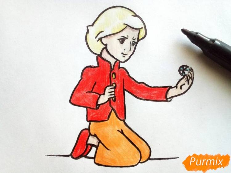 Как нарисовать Кая из Снежной королевы карандашом