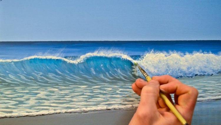 Как нарисовать море