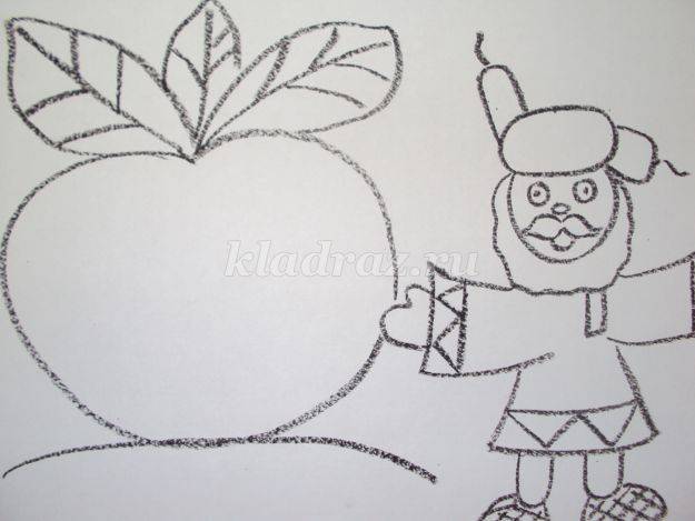 Рисование по сказке Репка в технике витраж для детей