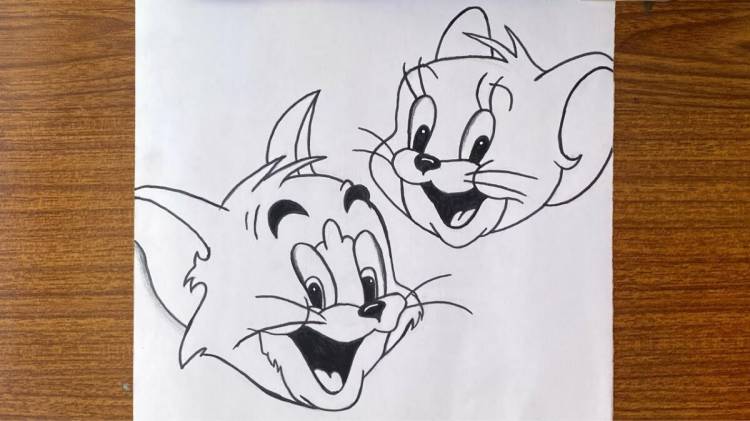 как нарисовать Тома и Джери
