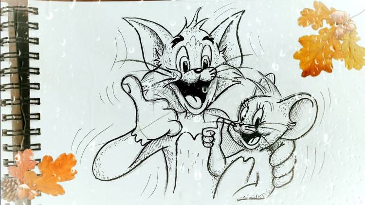 Как нарисовать Тома и Джерри