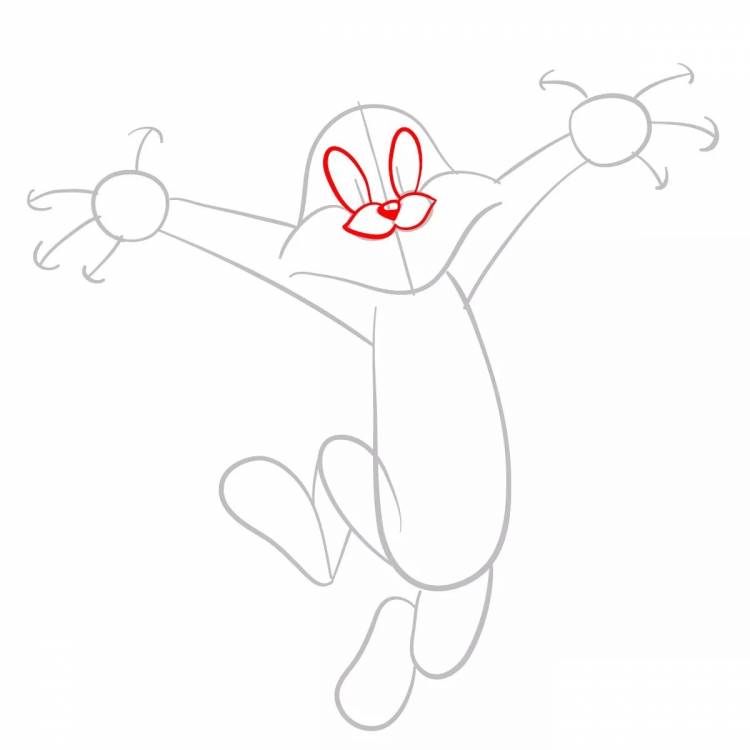 Как нарисовать кота Тома из мультфильма Том и Джерри