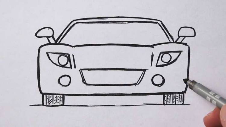 Как нарисовать машину карандашом
