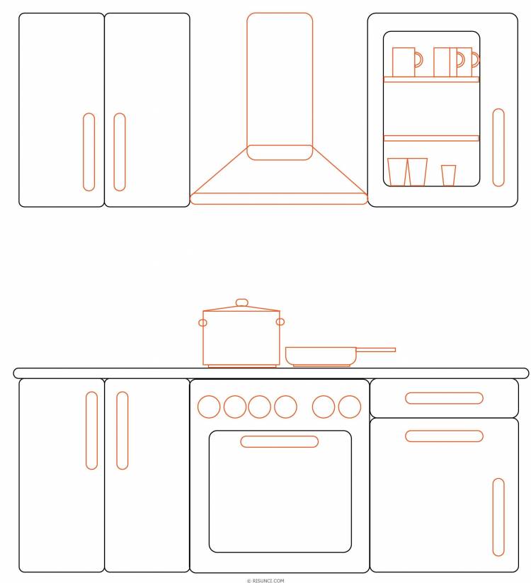 Как нарисовать кухню 