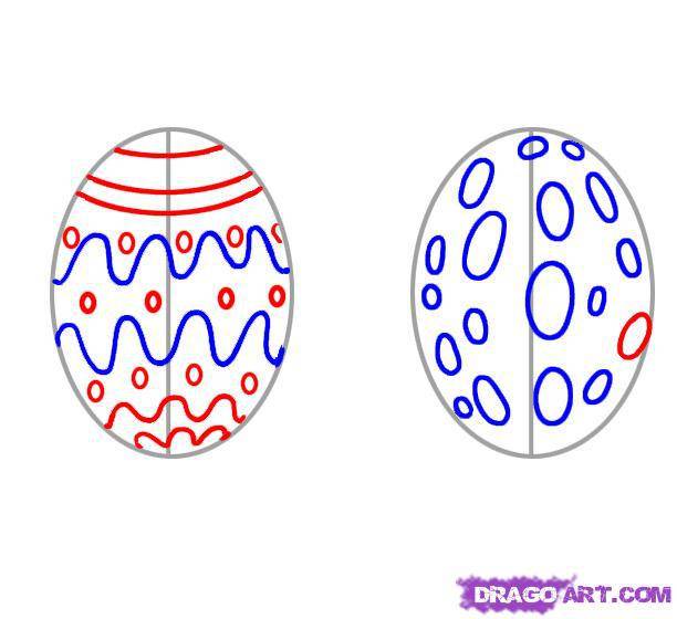 Как нарисовать пасхальное яйцо поэтапно