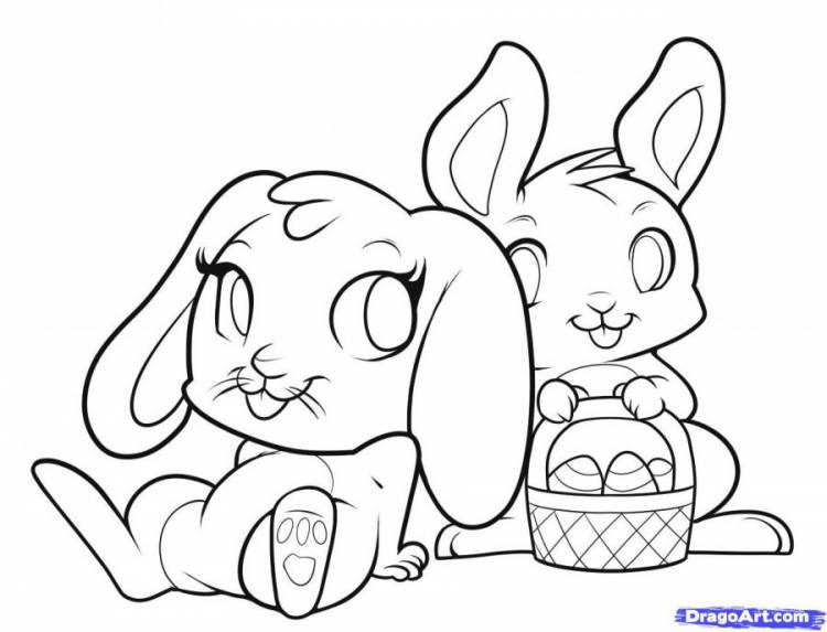 Как нарисовать пасхального кролика поэтапно