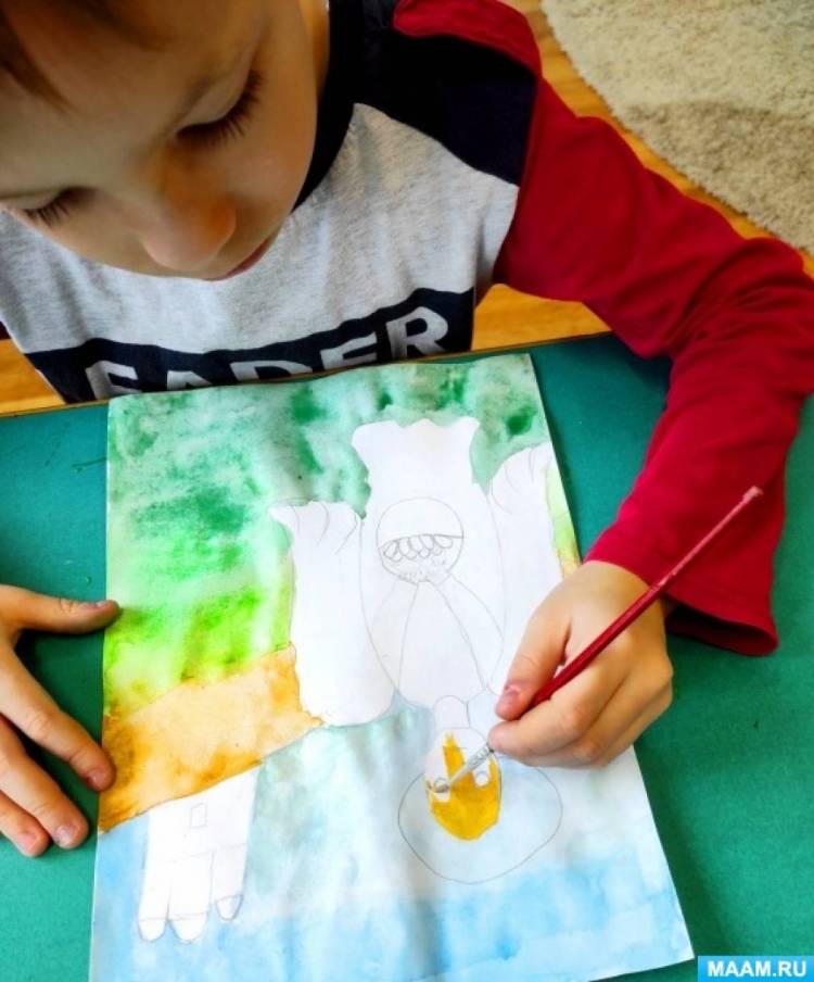 Мастер-класс по рисованию пасхальной открытки акварельными красками «Светлая Пасха» с детьми