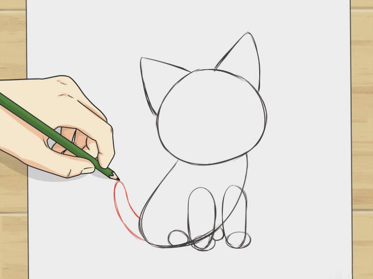 Как нарисовать аниме кошку (поэтапно)