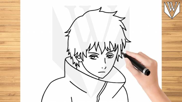 How to draw Sasori Naruto Step by step Tutorial