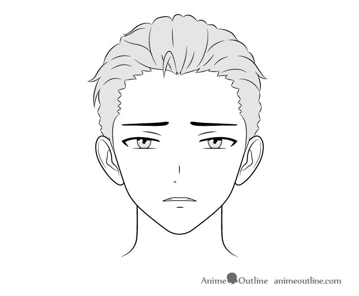 Аниме рисунки лицо мужское 