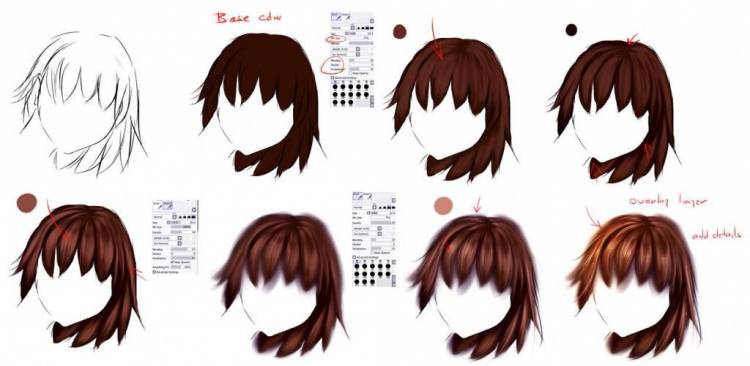 Как рисовать волосы в САИ