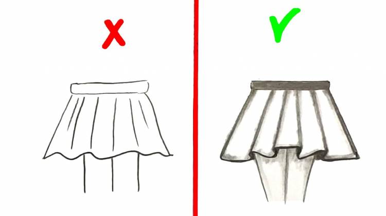 How to draw a skirt