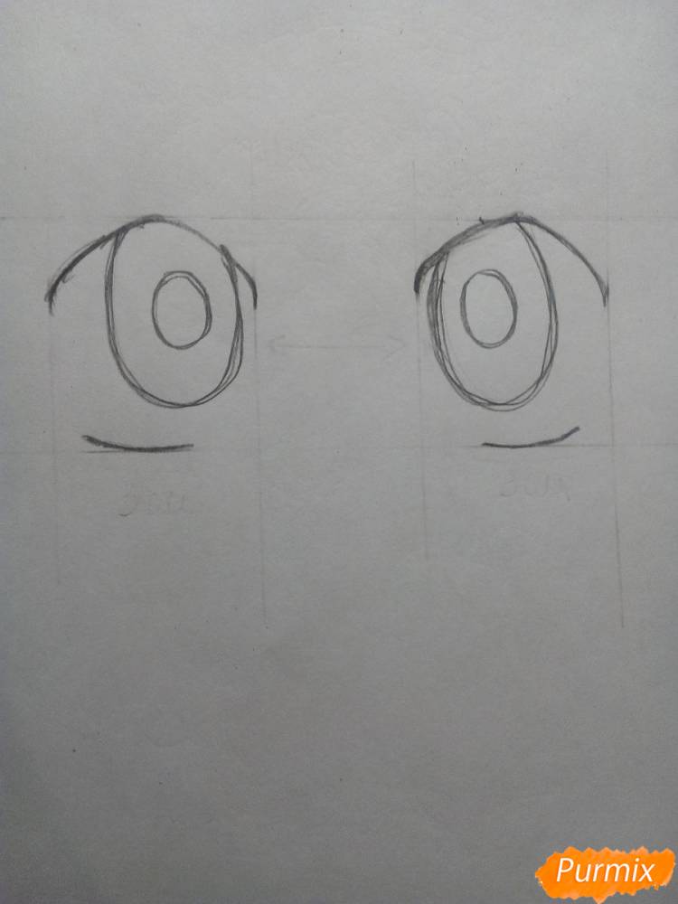 Как нарисовать аниме глаза поэтапно