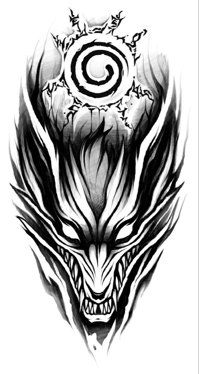 Naruto KURAMA Kyubii tattoo design