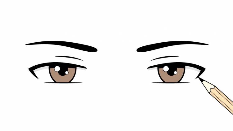 Как нарисовать мужские глаза в стиле аниме и манга