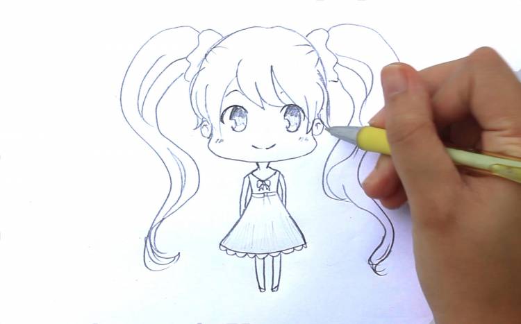 Очень легкие рисунки аниме карандашом