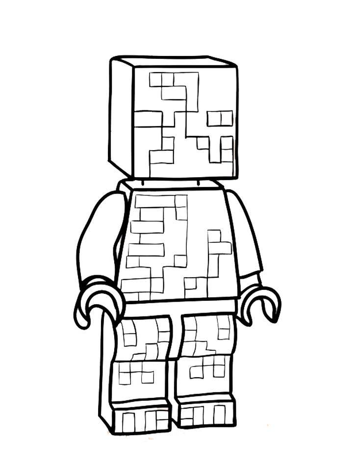 Раскраски Лего Майнкрафт распечатать бесплатно в формате А