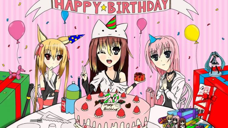 Рисунки на день рождения аниме
