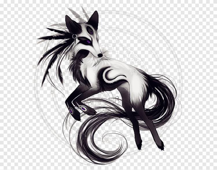 Серый волк Рисунок женский Арт Фокс, лиса, млекопитающее, животные png