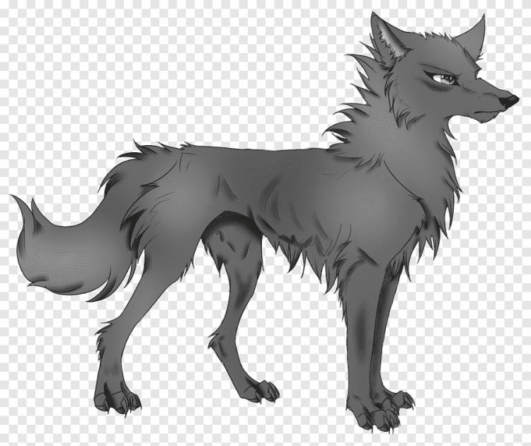 Собака Аниме Анимация Рисование, Волк мультфильм, млекопитающее, животные png