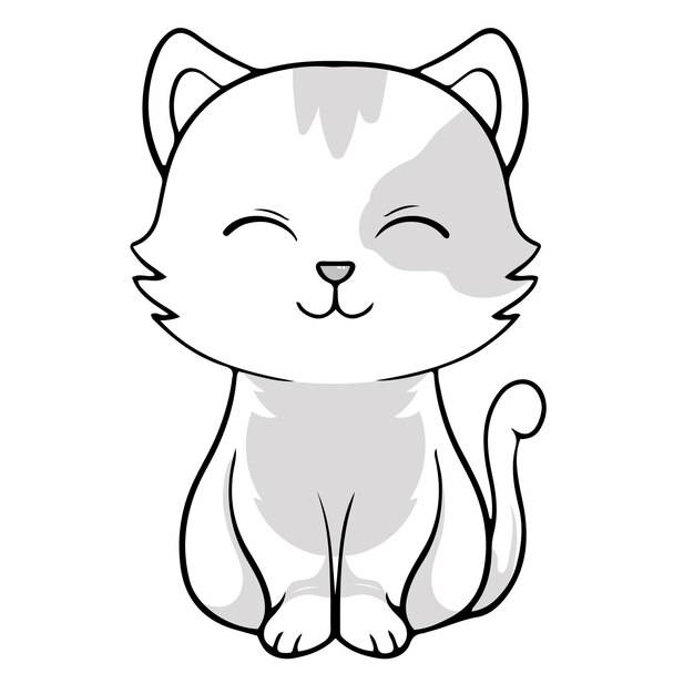 Раскраски для печати милый кот единорог или аниме кот раскраски для детей детей и взрослых