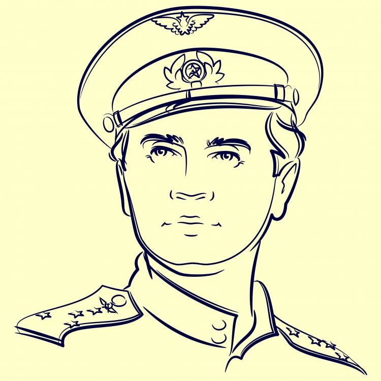 Портрет солдата рисунок карандашом