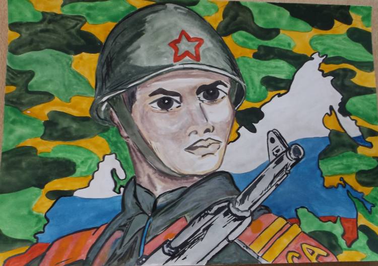 Рисунок на тему защитники отечества карандашом