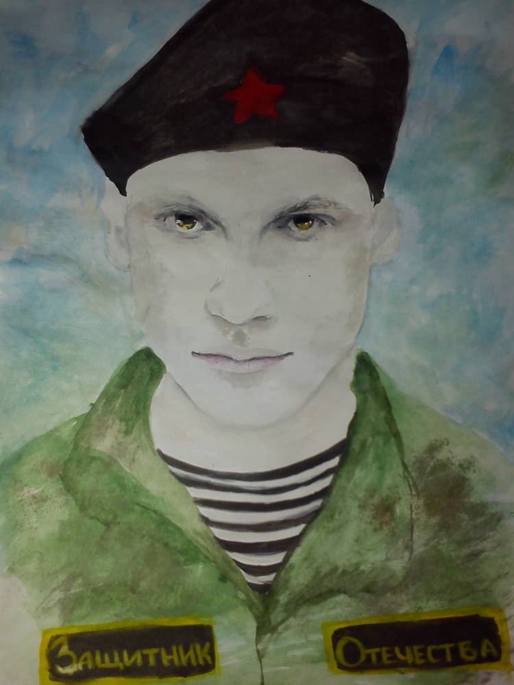 Рисунок портрет защитника отечества