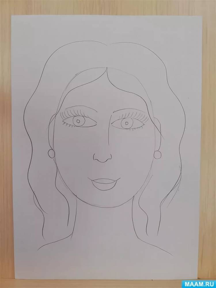 Рисунок мамин портрет