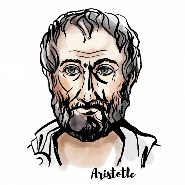 Портрет древнего мыслителя аристотеля