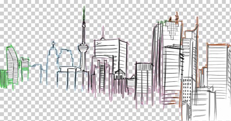 Рисование городских зарисовок Skyline Sketch, др