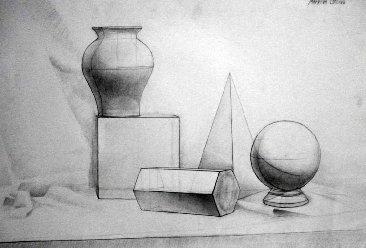 Зарисовки геометрических предметов